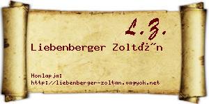 Liebenberger Zoltán névjegykártya